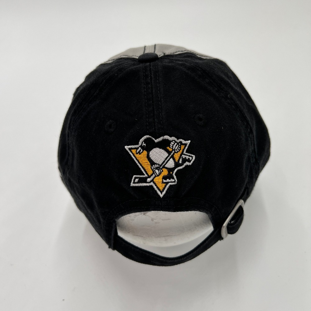 Adidas Pittsburgh Penguins NHL Baseball Cap Hat Gray Black Adjustable Cotton - Picture 3 of 7